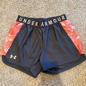 Under Armour Women's Black Shorts with Pink Accents